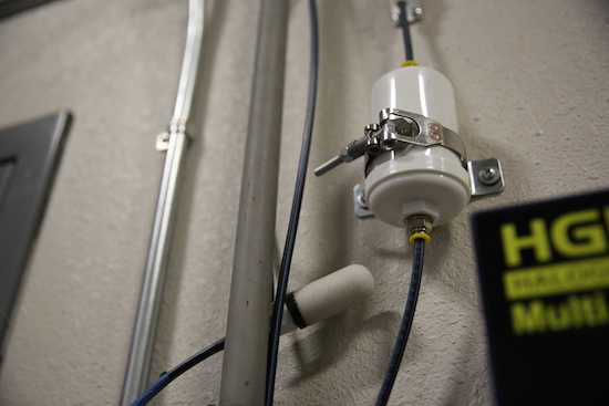 charcoal filter and detection point 
